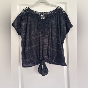 Everleigh Black Lace Detail Women's Top